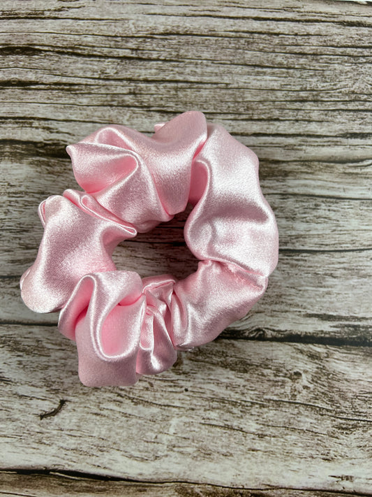 Blush Pink Satin Scrunchie