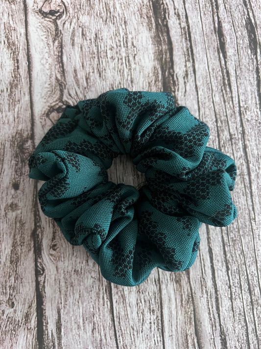 Hunter Green Aztec Scrunchie