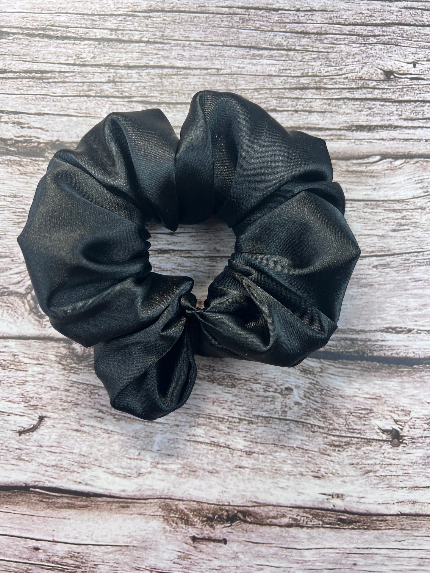Black Satin Scrunchie