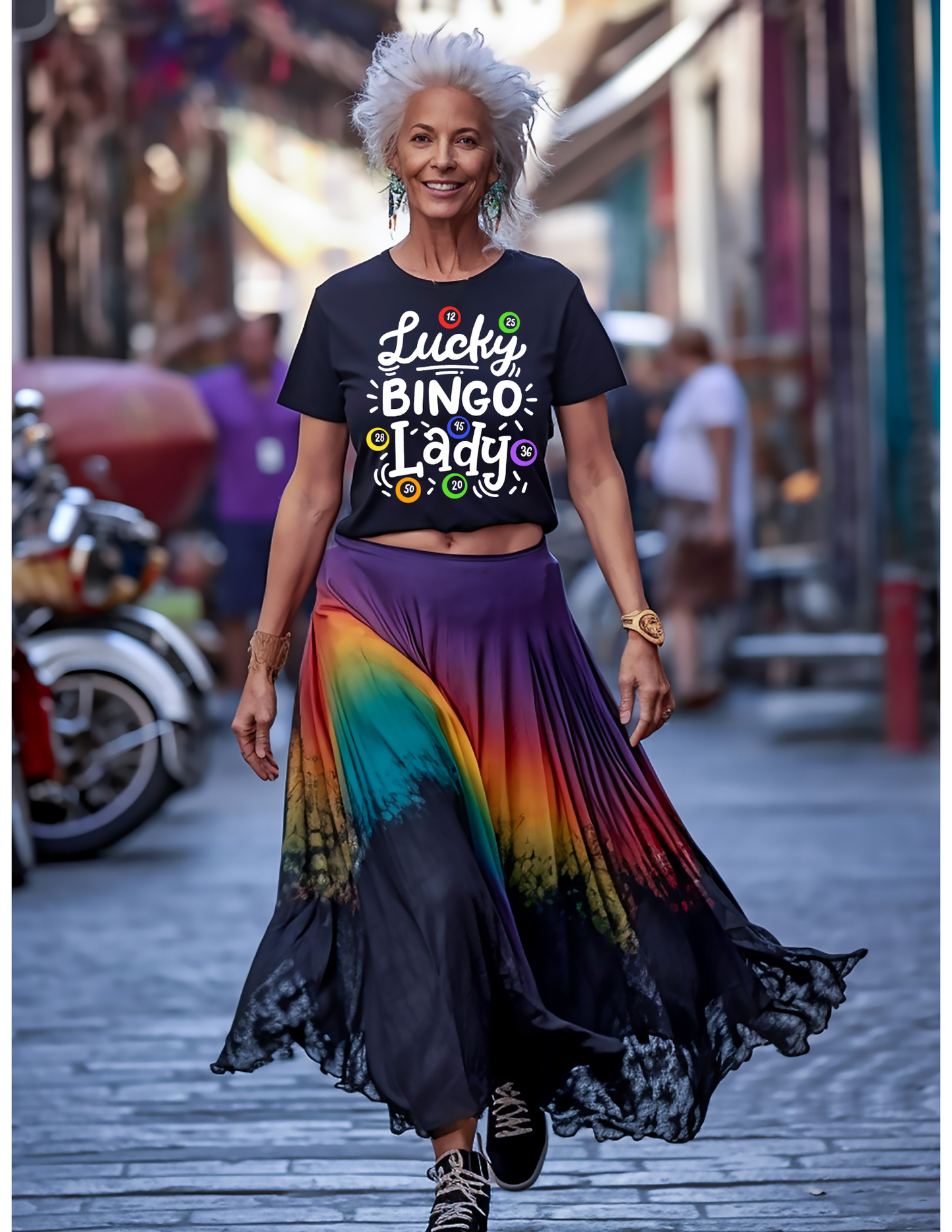 Lucky Bingo Lady 2 Graphic T-Shirt