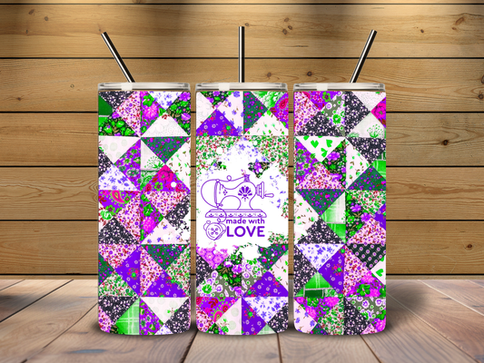 Made with Love Purple 20 oz Tumbler