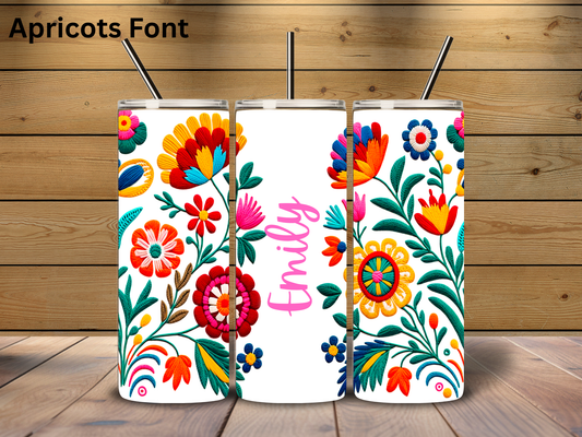 Mexican Embroidery 20 oz Tumbler