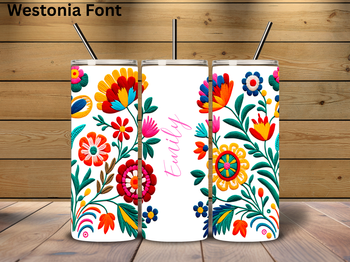 Mexican Embroidery 20 oz Tumbler