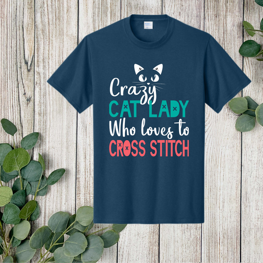 Crazy Cat Lady Who Loves to Cross Stitch
