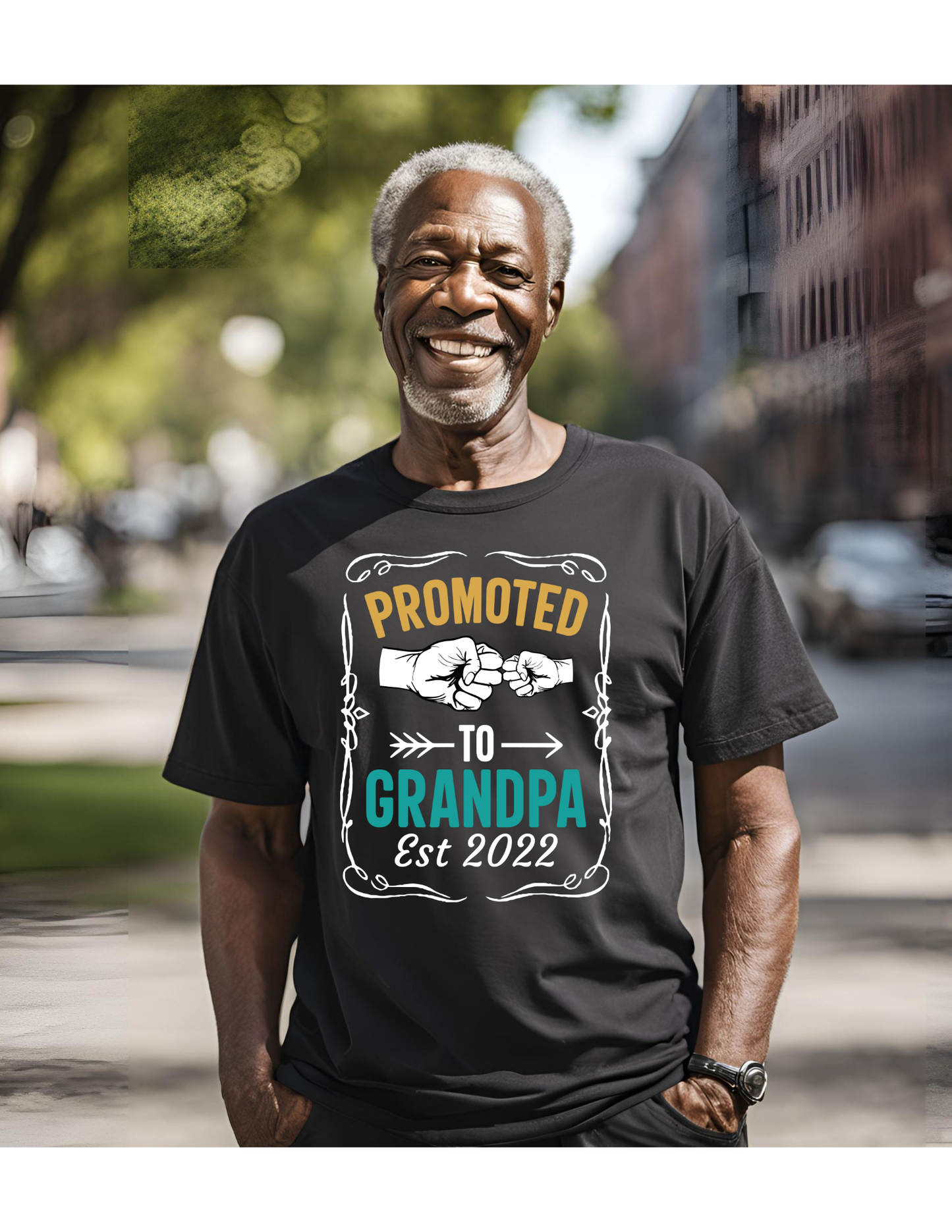 Promoted to Grandpa Graphic T-Adult