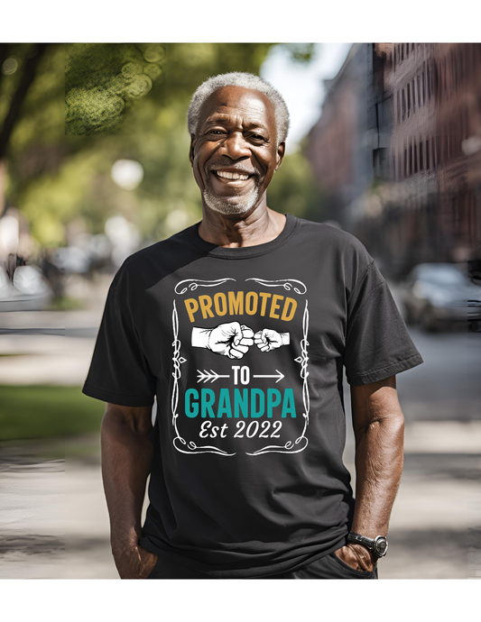 Promoted to Grandpa Graphic T-Adult
