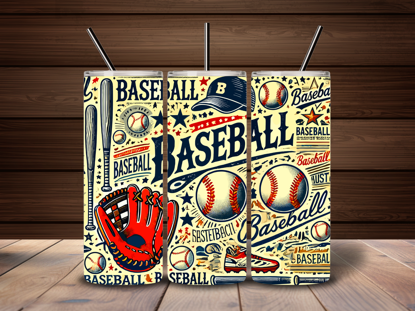 Vintage Baseball 20oz Tumbler