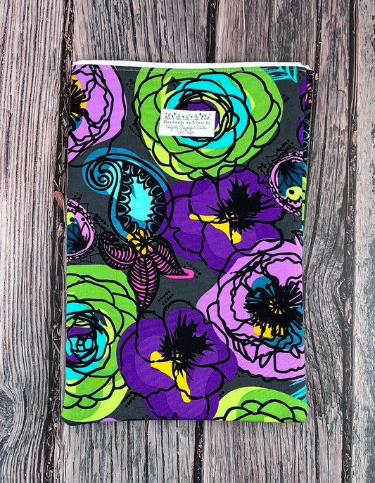 Purple Blooms Book Sleeve
