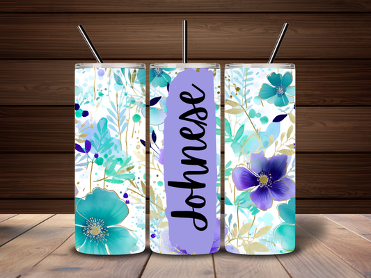 Floral Customizable 20oz Tumbler