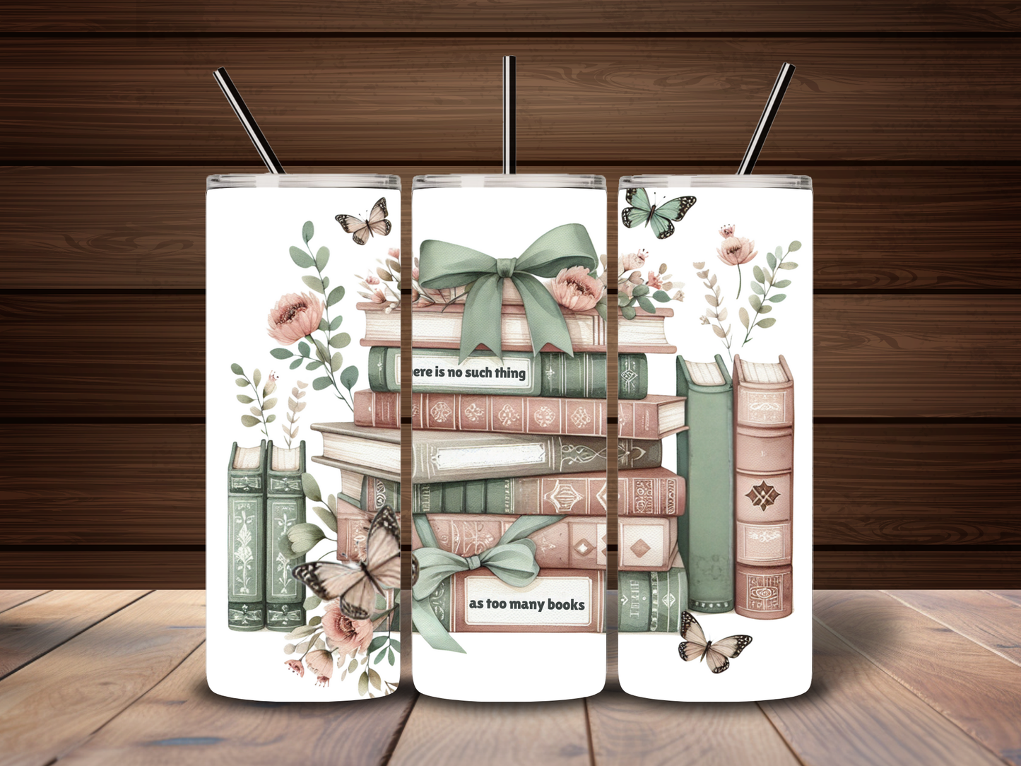 Book Lover Watercolor 20 oz Tumbler