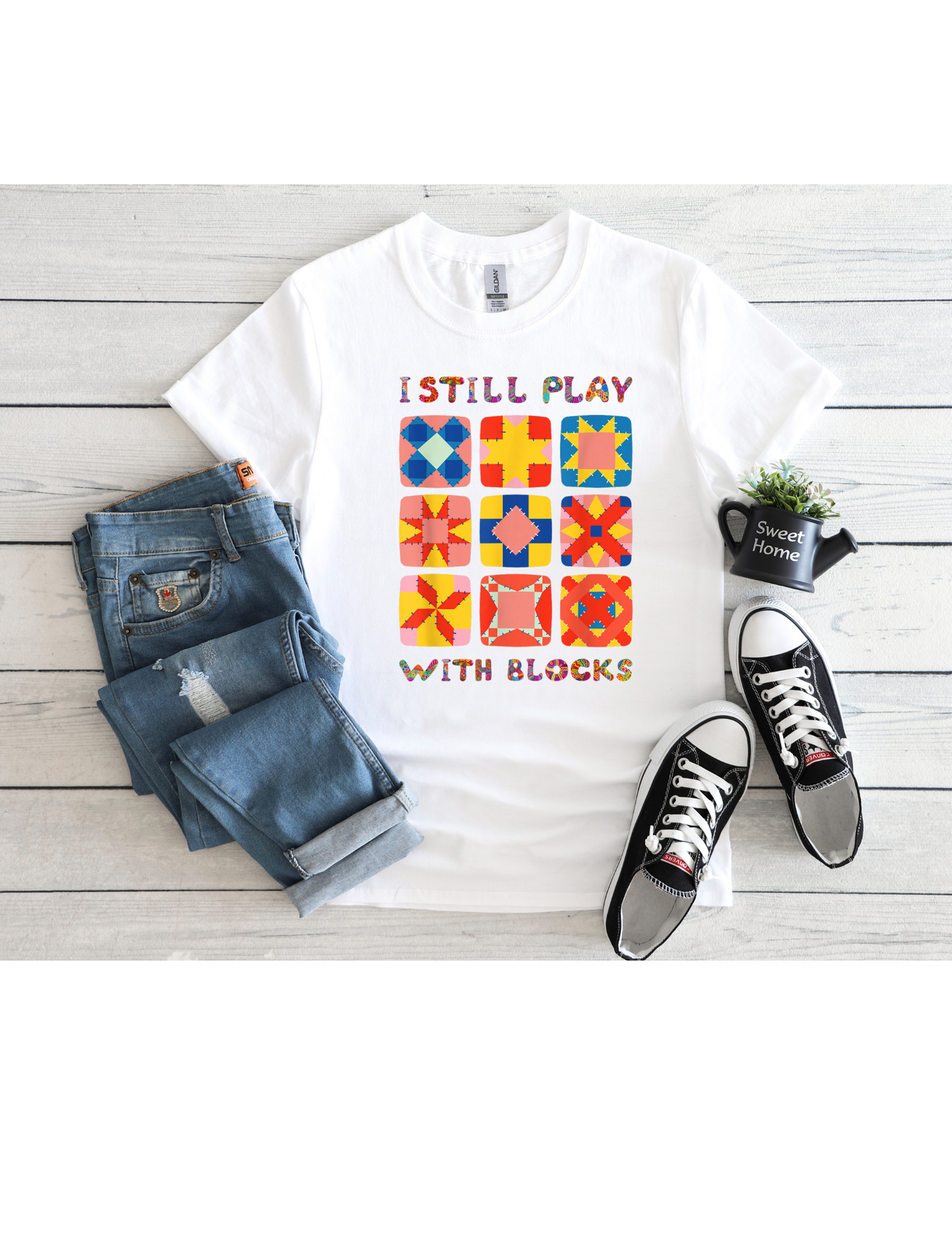 I Play with Blocks #1 Graphic T