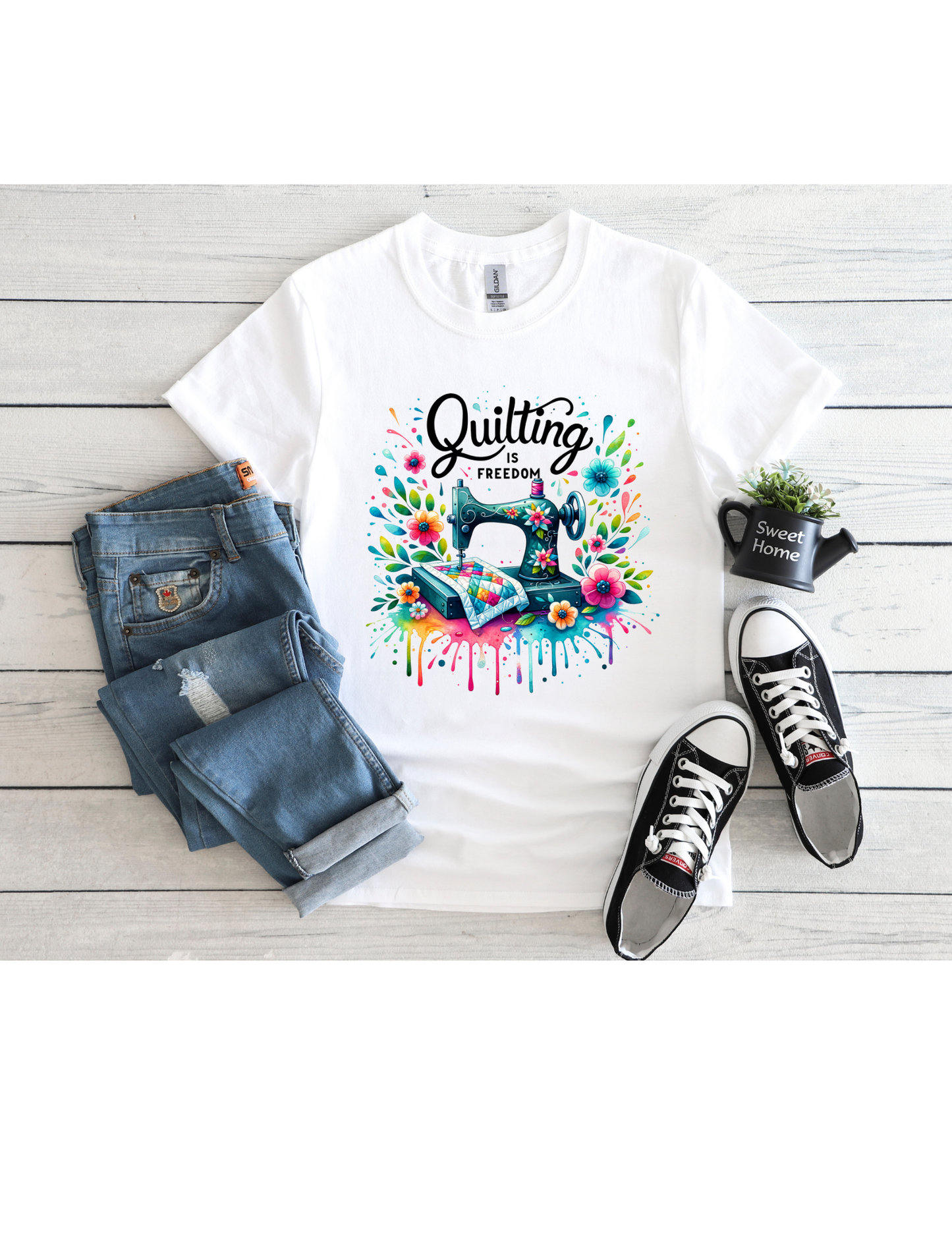 Quilting is Freedom Graphic T